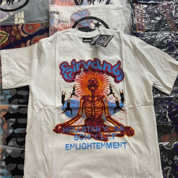 Hellstar Other - Ed Hardy White Graphic T-Shirt for Men